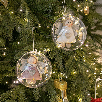 크리스마스 볼 장식<br>어텐션 천사 인형