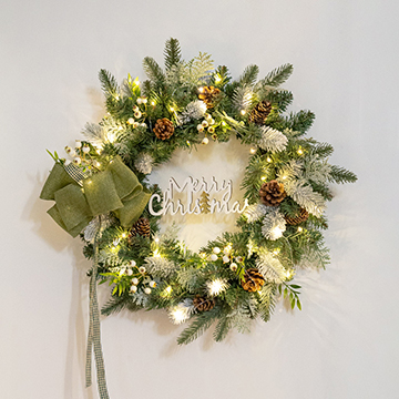 크리스마스<br>리스 LED