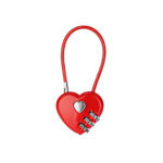 하트자물쇠 와이어 시건장치 미니 비밀번호 번호키