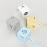 번개표 큐브 멀티탭3구3포트 고속충전