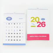 2026년 모모팝 심플 벽걸이 달력 2026 월 캘린더 A3