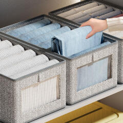 전면창 수납 공간 리빙 박스 옷정리함 정리함 수납함