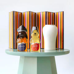 한복 꿀곰이 보자기 선물세트 아카시아250g+야생화250g