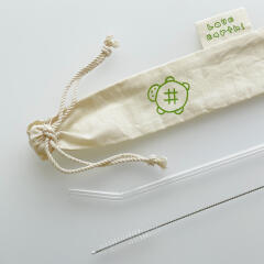 클리어글라스 스트로우 + 파우치 SET