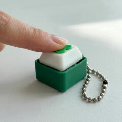 키캡 클리커 키링 행운의 스마일 네잎 클로버 클릭커