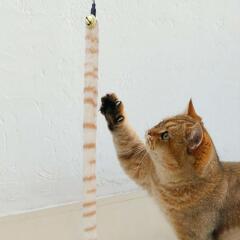 캣냐옹 80cm 사파리 테일 낚시대 고양이 장난감