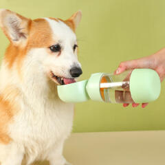 동글 물병 강아지 산책 휴대용 물통 애견 간식통 580ml