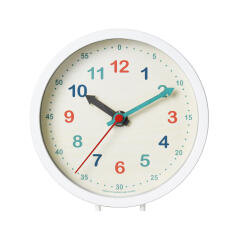 저소음 교육용 시계공부 탁상시계(화이트)