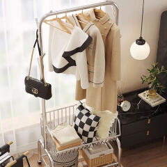 실버 이동식스탠드 옷걸이 옷장 선반 헹거