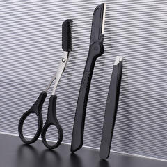 정교한 눈썹정리 가위 눈썹칼 핀셋 3종세트