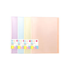 델리 투명 파스텔 클리어파일 20매 (색상랜덤)