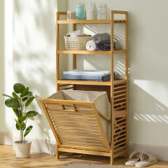 화장실 욕실 빨래 바구니 빨래통 수납장 (3단 40)