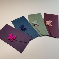 나비 장식 한지 용돈 현금 돈 봉투 4color