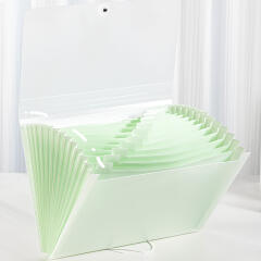 델리 투명 아코디언 파일 12분류