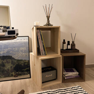 속깊은 LP수납장 우드 공간박스 삼나무 재질