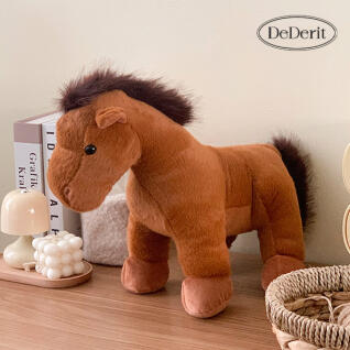 귀여운 브라운 말 인형 쿠션 신년 새해 행운 말띠