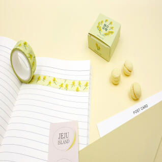 제주 꽃 패턴 마스킹테이프 3종