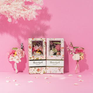 플라워 용돈카드박스 세트 _peach