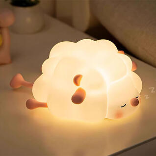 잠자는 양 실리콘 무드등