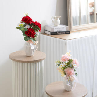 카네이션 조화 화병 생화같은 인테리어 set 22x32cm