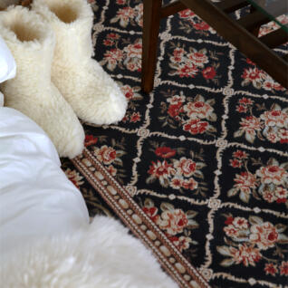 빈티지 워셔블 플라워 무이 단모 카페트 러그100X150