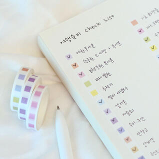 모모마테 체크리스트 마스킹테이프 모음