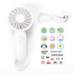 링 핸디선풍기 Type-C 화이트