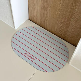 스트라이프 빨아쓰는 천연 규조토 발매트 욕실 주방