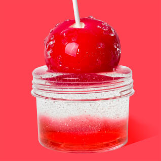 사과사탕 클리어 점토슬라임 왁뿌 대용량 슬라임