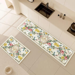 포유 보타닉 주방 욕실 화장실 규조토 발매트 세트