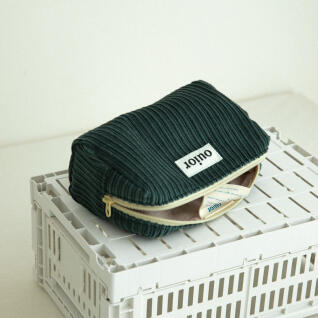 everyday pouch - corduroy midnight green