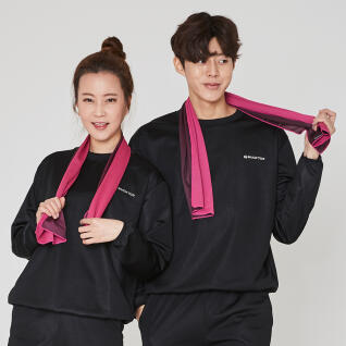 BUCK703 땀복 세트 블랙 다이어트 요가복 운동복