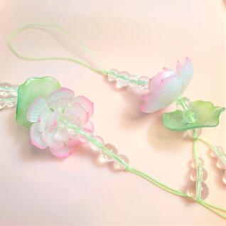 연꽃 비즈 키링 불교 악세사리 룸미러 차량 BB0325