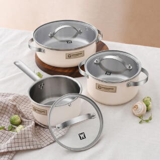 바겐슈타이거 파머스 3종 스텐냄비(아이보리)