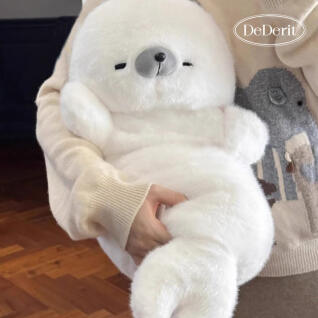 귀여운 동물 잠자는 화이트 통통 물범 큰 대형 인형
