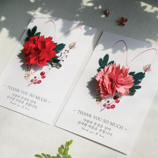 감사 카네이션 플라워 브로치