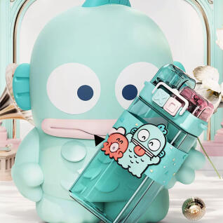 산리오 더블캡 롱빨대 물통 ver2