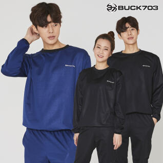 BUCK703 국내산 땀복 상하 SET 네이비 다이어트 요가복