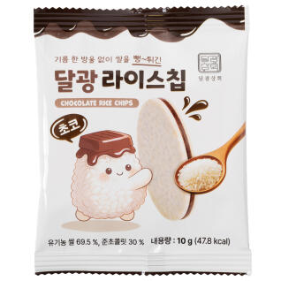 달광 라이스칩 초코 40개입 유기농 우리쌀 과자 쌀칩
