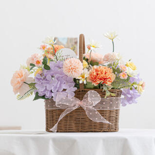 카네이션 조화 바구니 데이지 수국 set 35cm 장식