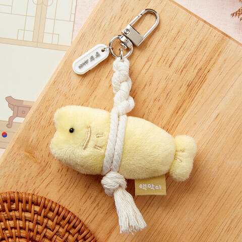 운수대통 액막이명태 미니키링 브라운