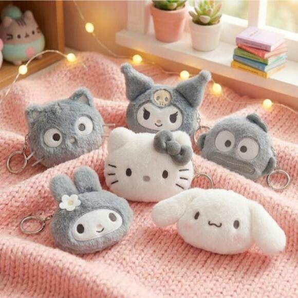 산리오 모노톤 미니 파우치 4종 (키티,한교동 외~)