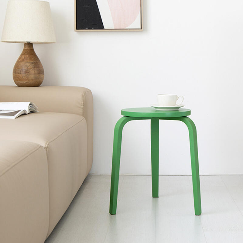 원목 스툴의자 원형스툴 화장대의자