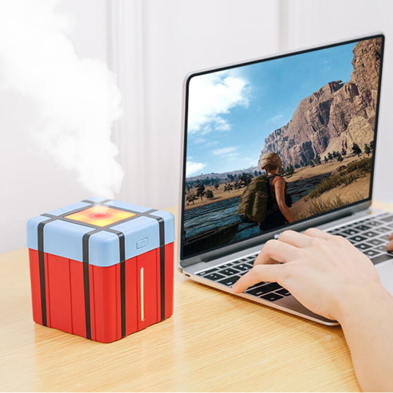 미니 박스 보급상자 USB 충전식 무선 무드등 가습기