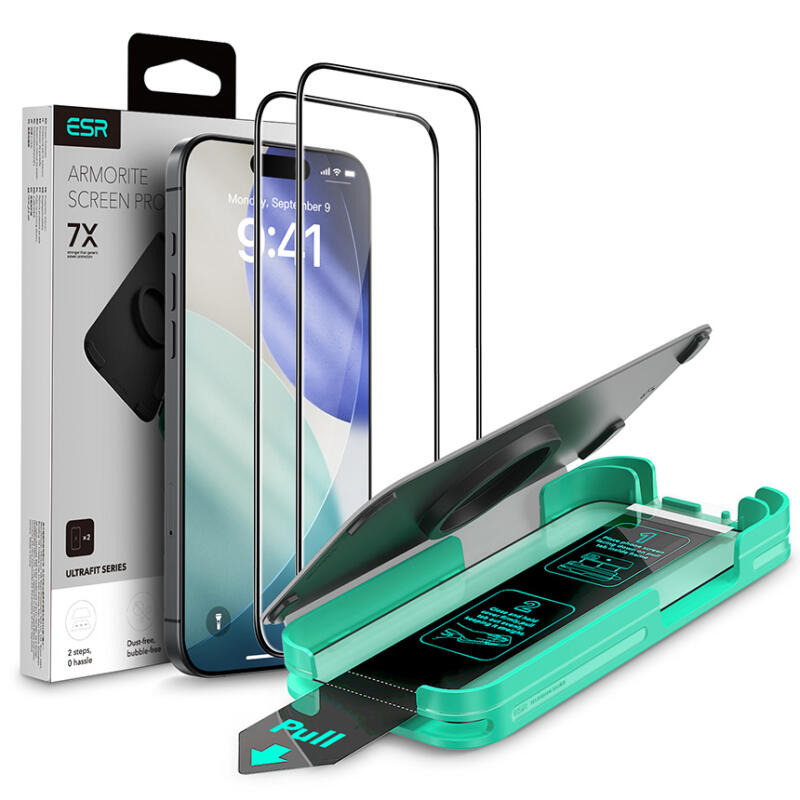 ESR 아이폰 17 에어 가이드 아머라이트 강화유리 2매