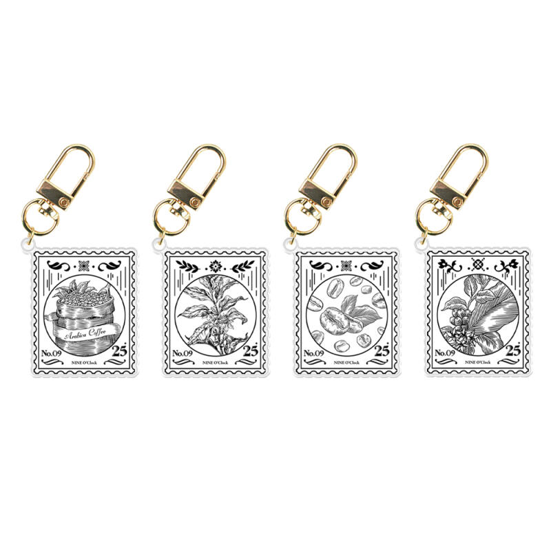 커피빈 아크릴 키링 버즈 에어팟 차량용 키홀더