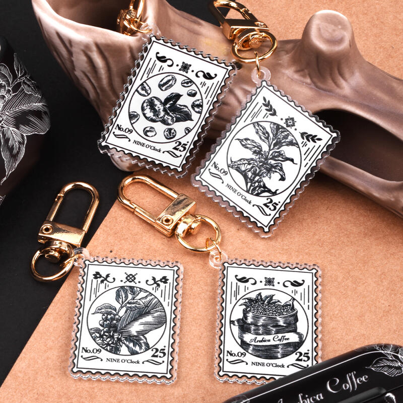 커피빈 아크릴 키링 버즈 에어팟 차량용 키홀더