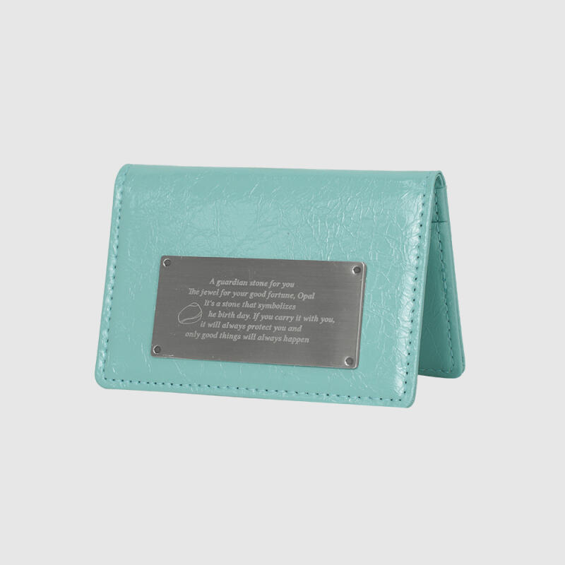 보네르 탄생석 각인 명함 카드지갑-mint