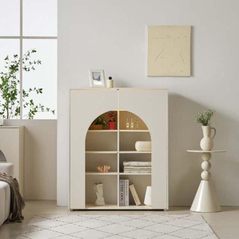 높은 아치형 장식 선반장 LED조명포함 1000