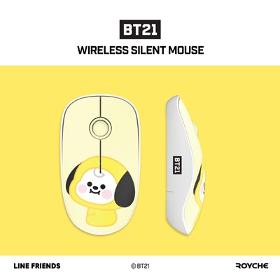 BT21 무선 마우스 베이비 캐릭터 소리안나는 치미 타타 쿠키 노트북 키보드 패드 굿즈 4